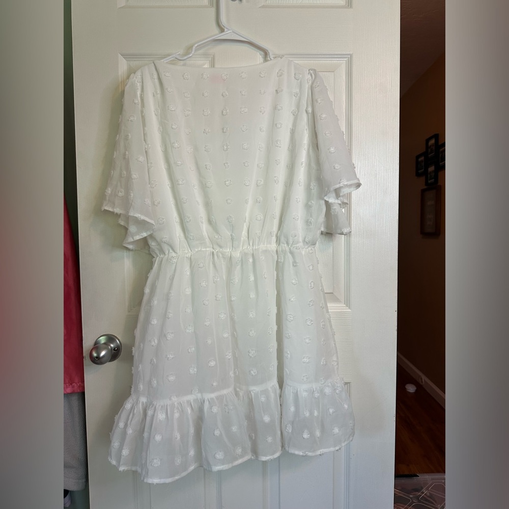 Pink Lily Picture perfect moments white dress Size 2x - Picture 5 of 5